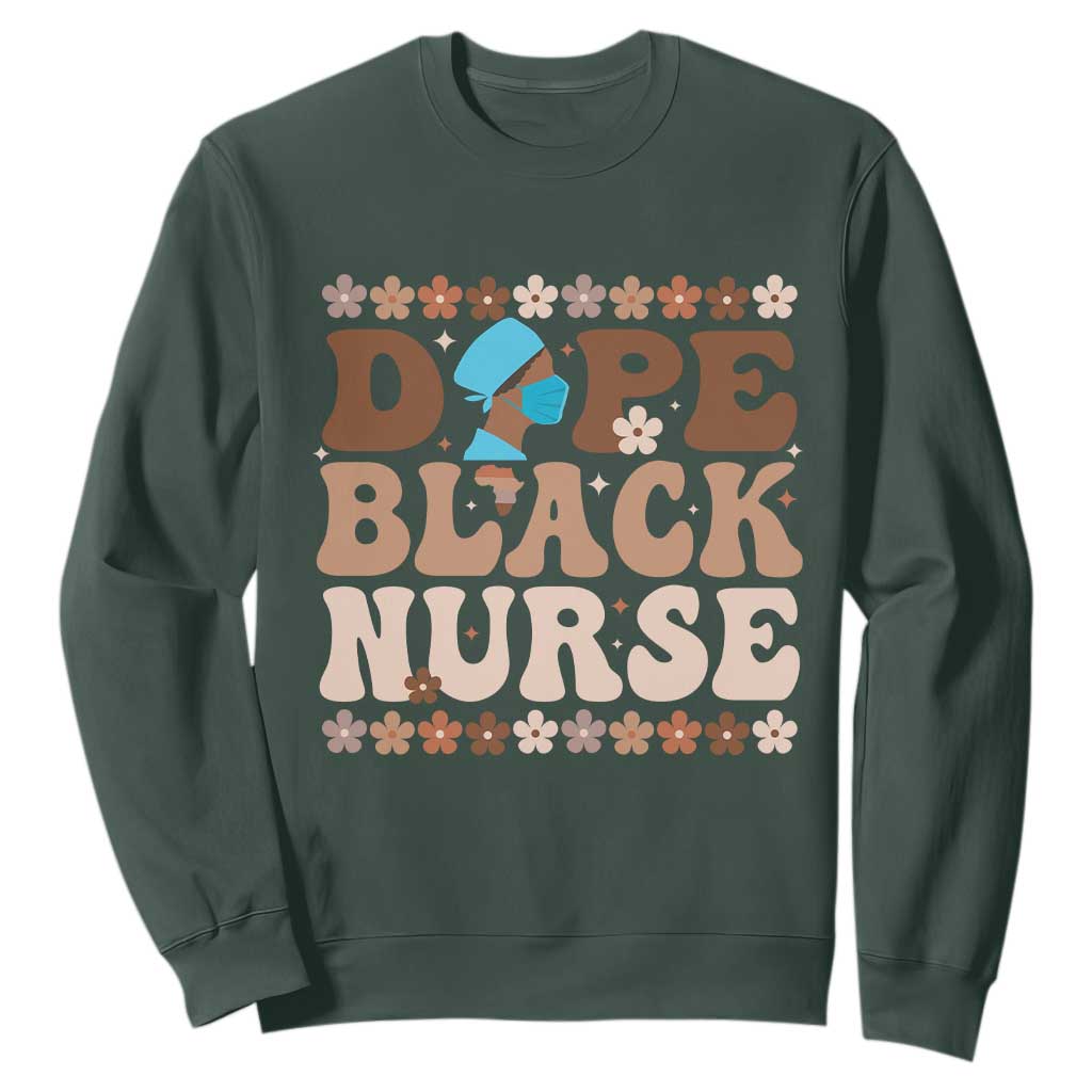 Dope Black Nurse Sweatshirt African American Black Nurse Gift - African Pride