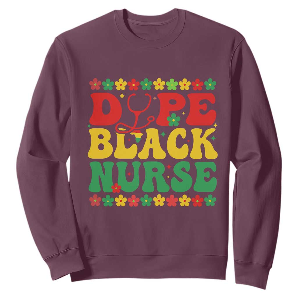 Melanin Queen Nursing Black History Month Gift Sweatshirt Dope Black Nurse
