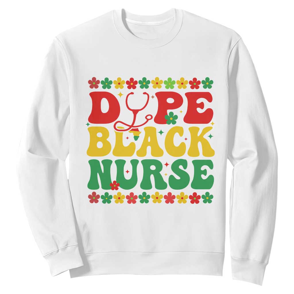 Melanin Queen Nursing Black History Month Gift Sweatshirt Dope Black Nurse