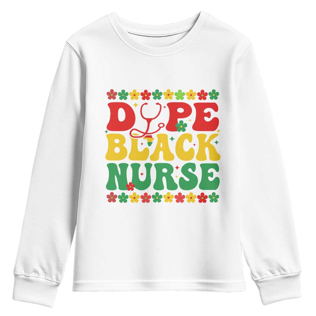Melanin Queen Nursing Black History Month Gift Youth Sweatshirt Dope Black Nurse