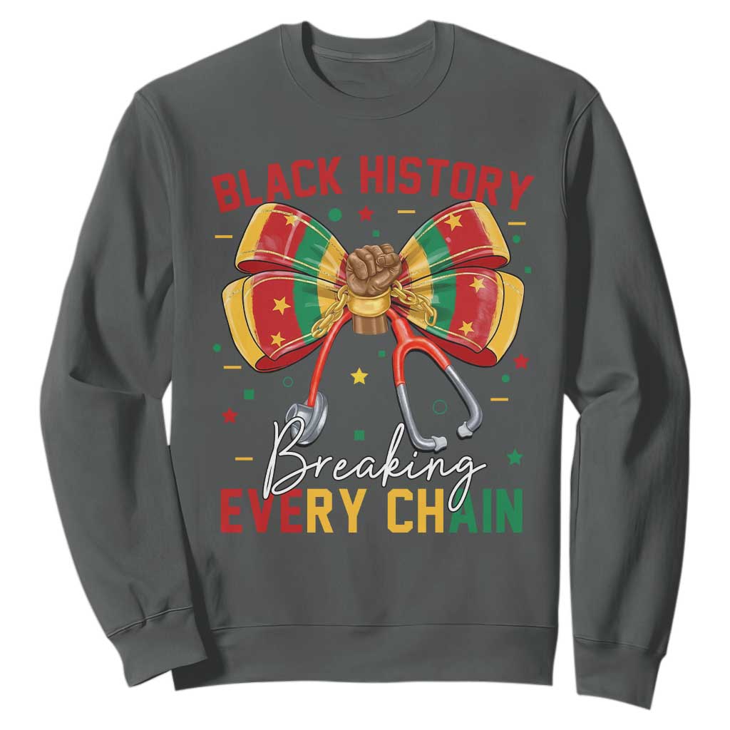 Black History Breaking Every Chain Sweatshirt Gift For Black Nurse - African Pride