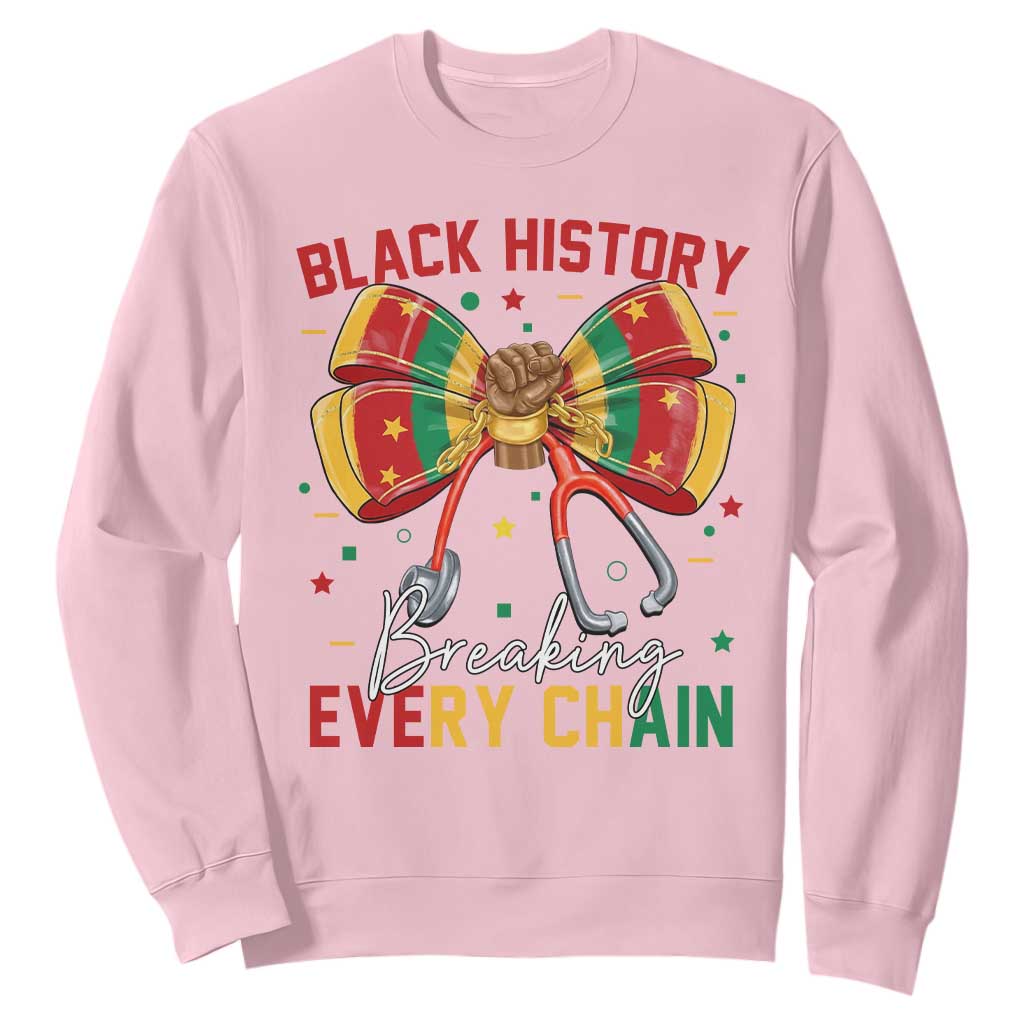 Black History Breaking Every Chain Sweatshirt Gift For Black Nurse - African Pride