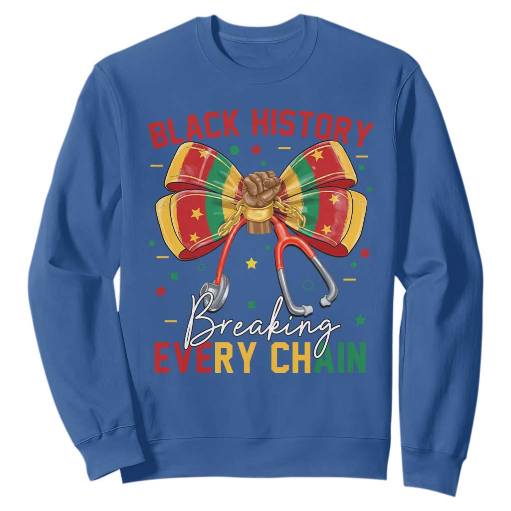Black History Breaking Every Chain Sweatshirt Gift For Black Nurse - African Pride