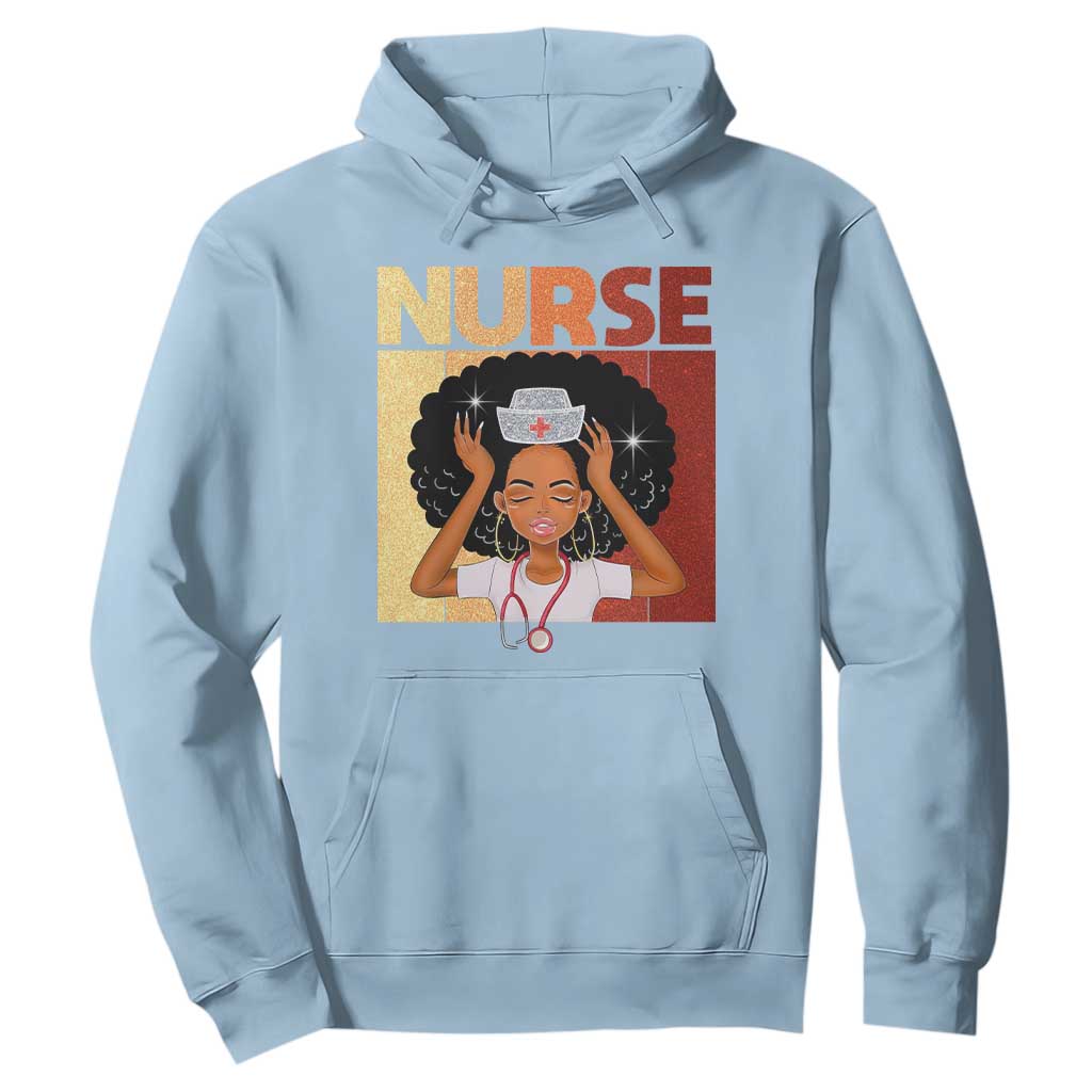 Strong Black Nurse Hoodie Black History Medical Professional Gift - African Pride