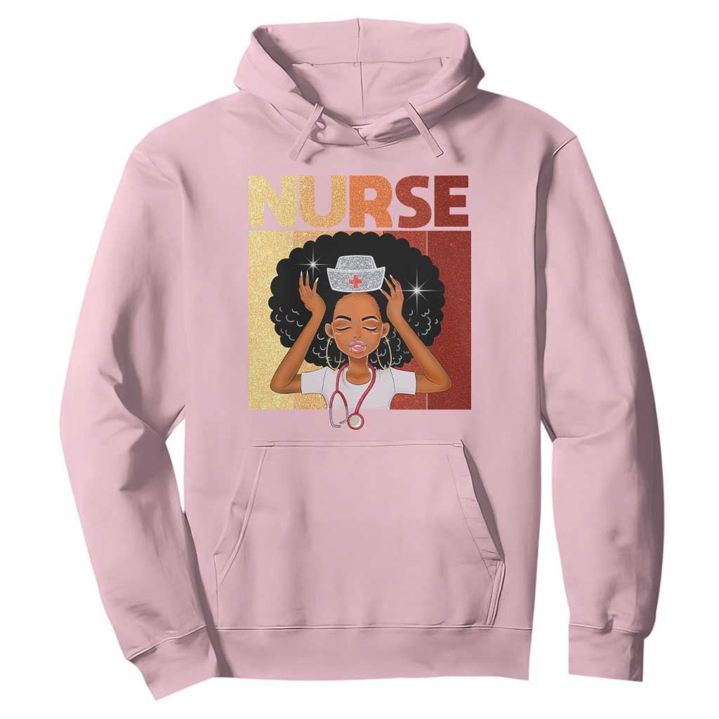 Strong Black Nurse Hoodie Black History Medical Professional Gift - African Pride