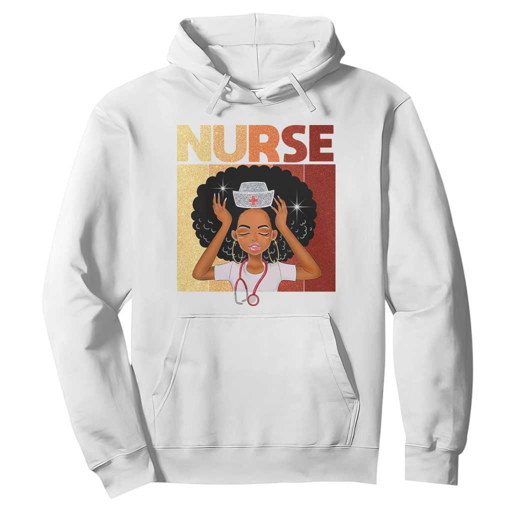 Strong Black Nurse Hoodie Black History Medical Professional Gift - African Pride