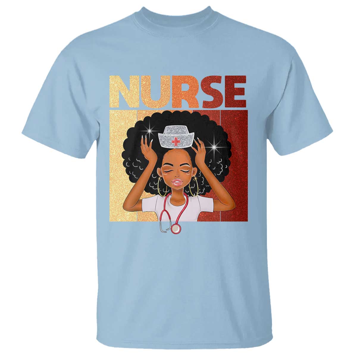 Strong Black Nurse T Shirt Black History Medical Professional Gift - African Pride