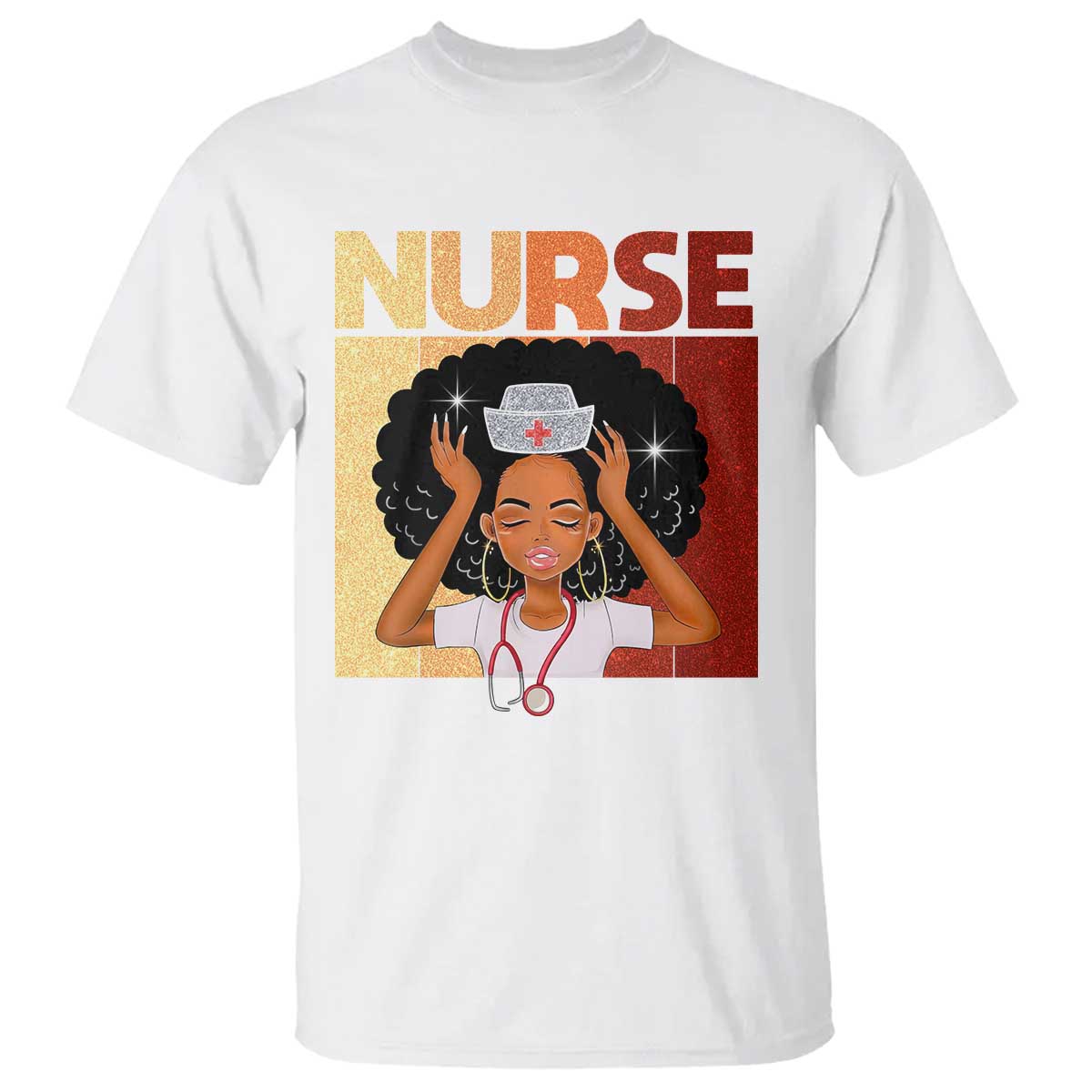 Strong Black Nurse T Shirt Black History Medical Professional Gift - African Pride