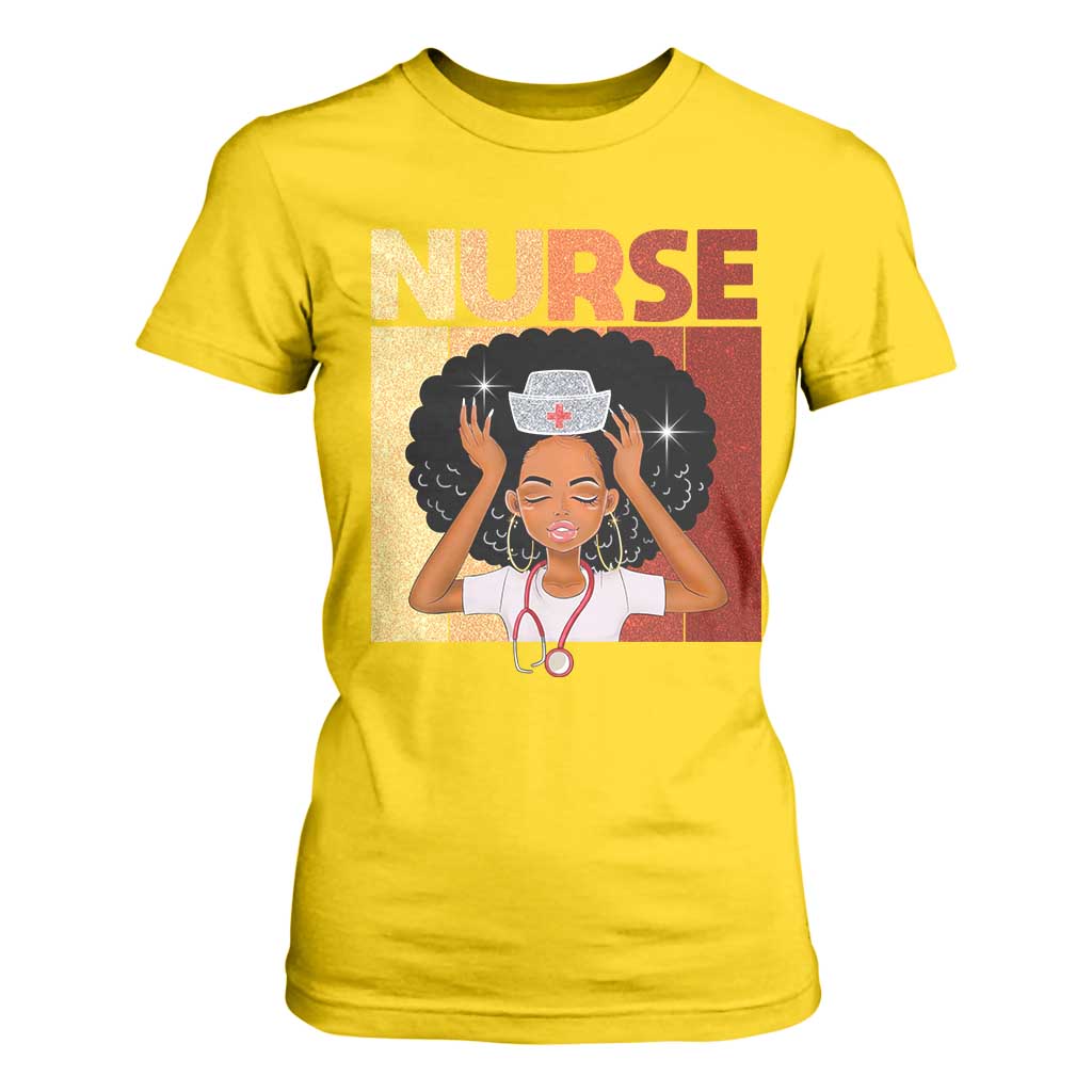 Strong Black Nurse T Shirt For Women Black History Medical Professional Gift - African Pride