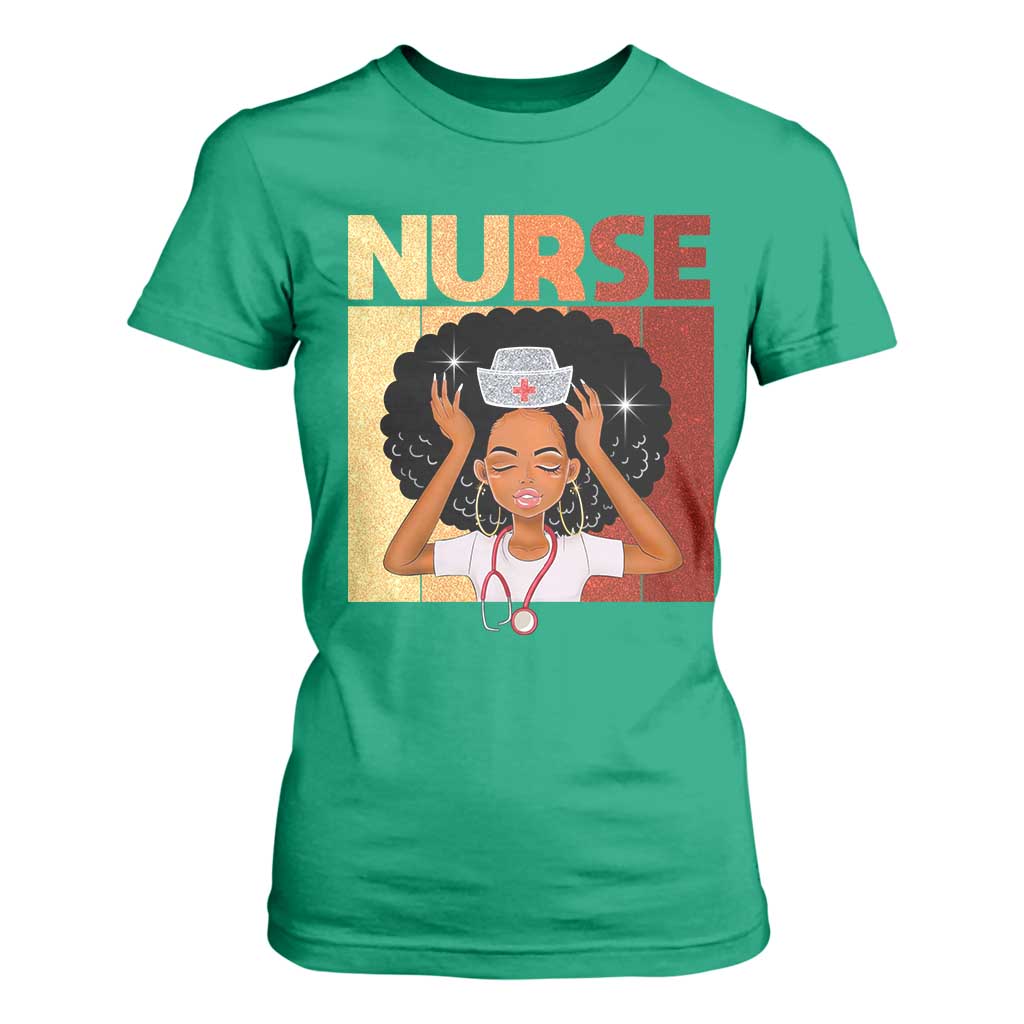 Strong Black Nurse T Shirt For Women Black History Medical Professional Gift - African Pride