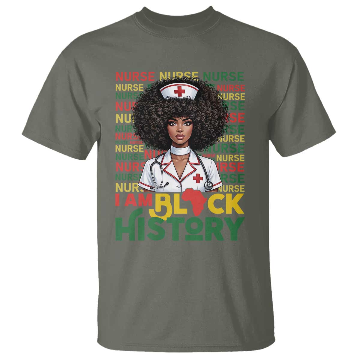 I Am Black History T Shirt Black History Month Nurse Gift - African Pride