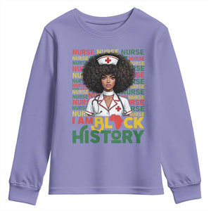 I Am Black History Youth Sweatshirt Black History Month Nurse Gift - African Pride
