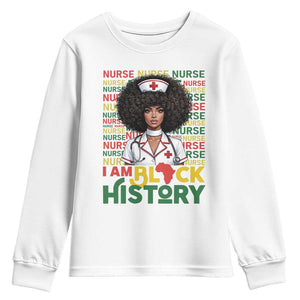 I Am Black History Youth Sweatshirt Black History Month Nurse Gift - African Pride