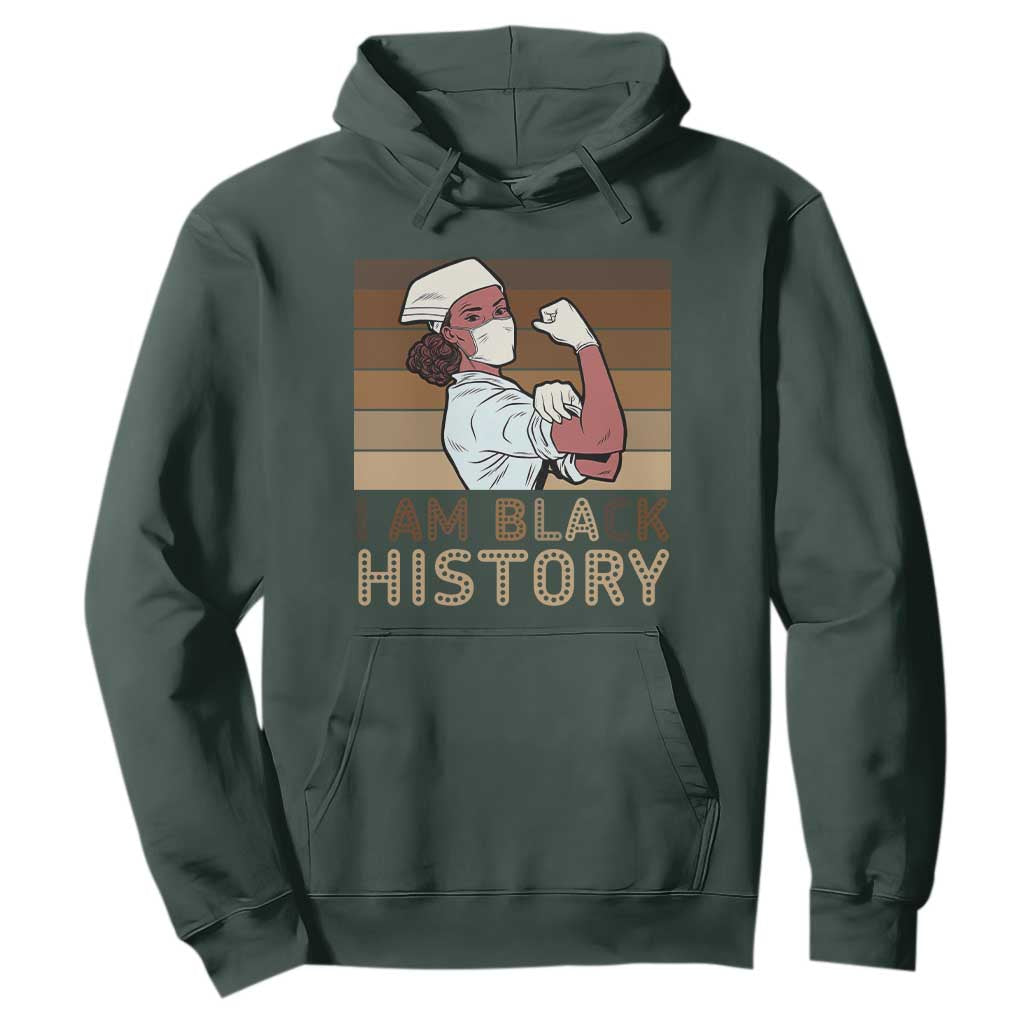 Proud Black Nurse Hoodie I Am Black History - African Pride