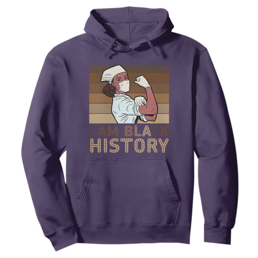 Proud Black Nurse Hoodie I Am Black History - African Pride