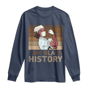Proud Black Nurse Long Sleeve Shirt I Am Black History - African Pride