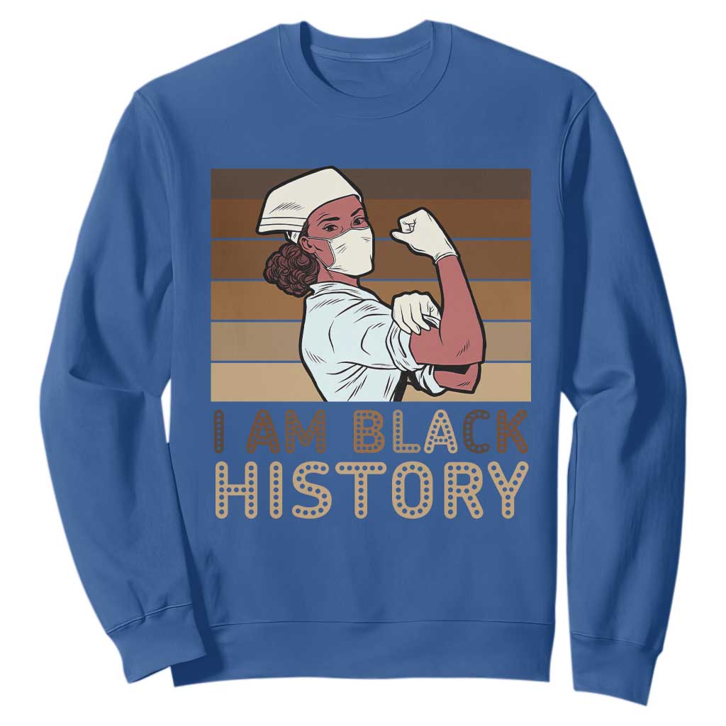 Proud Black Nurse Sweatshirt I Am Black History - African Pride