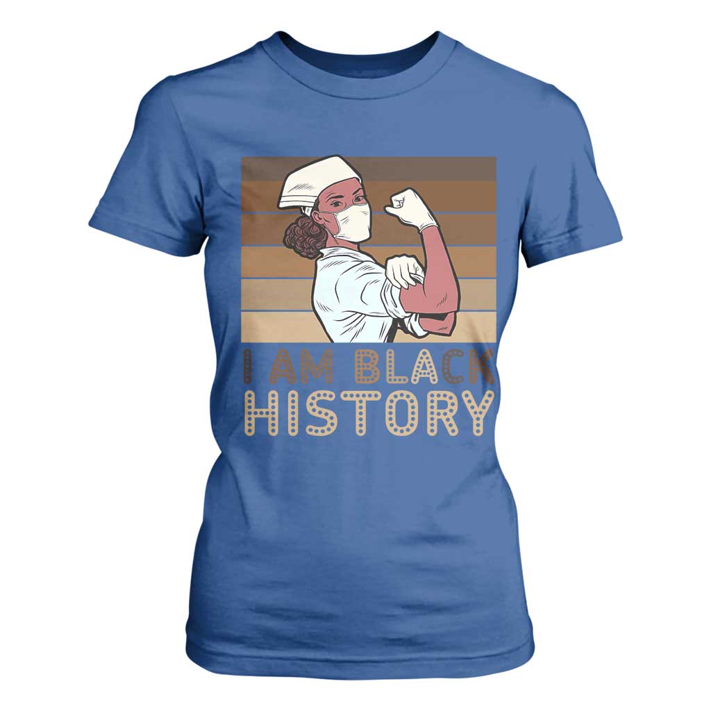Proud Black Nurse T Shirt For Women I Am Black History - African Pride