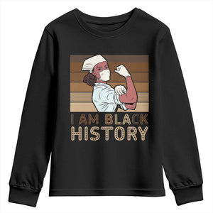 Proud Black Nurse Youth Sweatshirt I Am Black History - African Pride