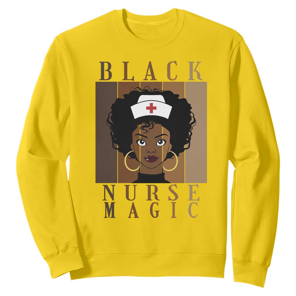 Black Nurse Magic Sweatshirt Black History Month Nurse Gift - African Pride