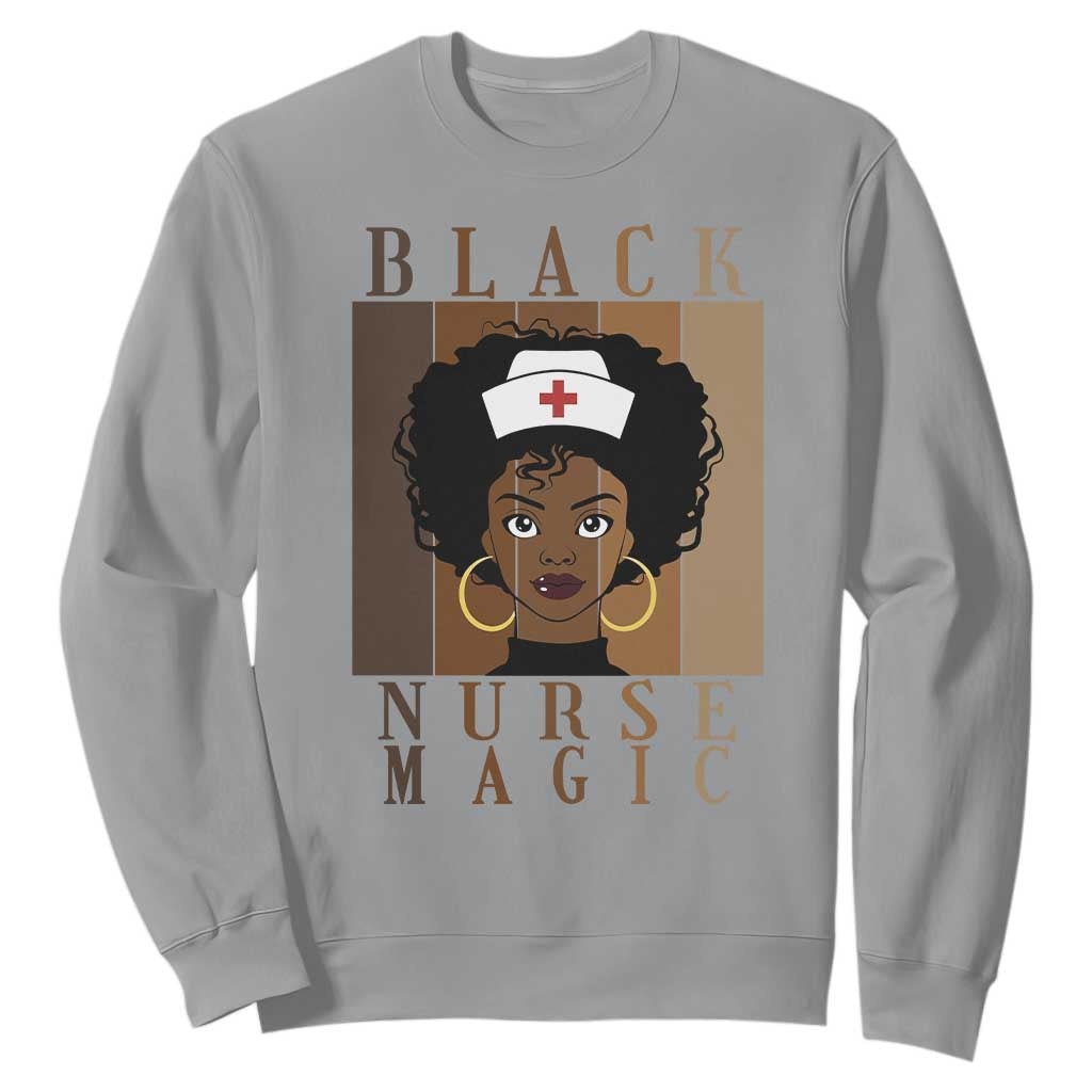 Black Nurse Magic Sweatshirt Black History Month Nurse Gift - African Pride