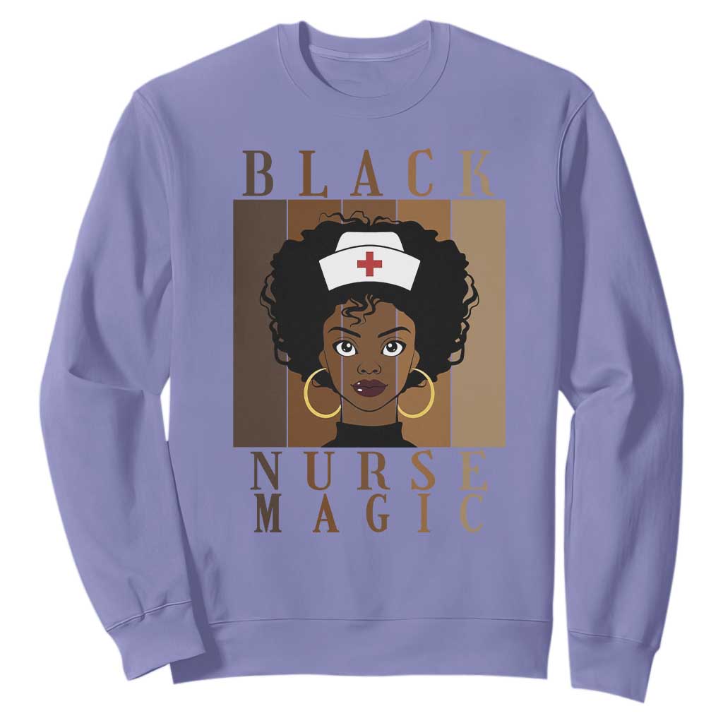 Black Nurse Magic Sweatshirt Black History Month Nurse Gift - African Pride