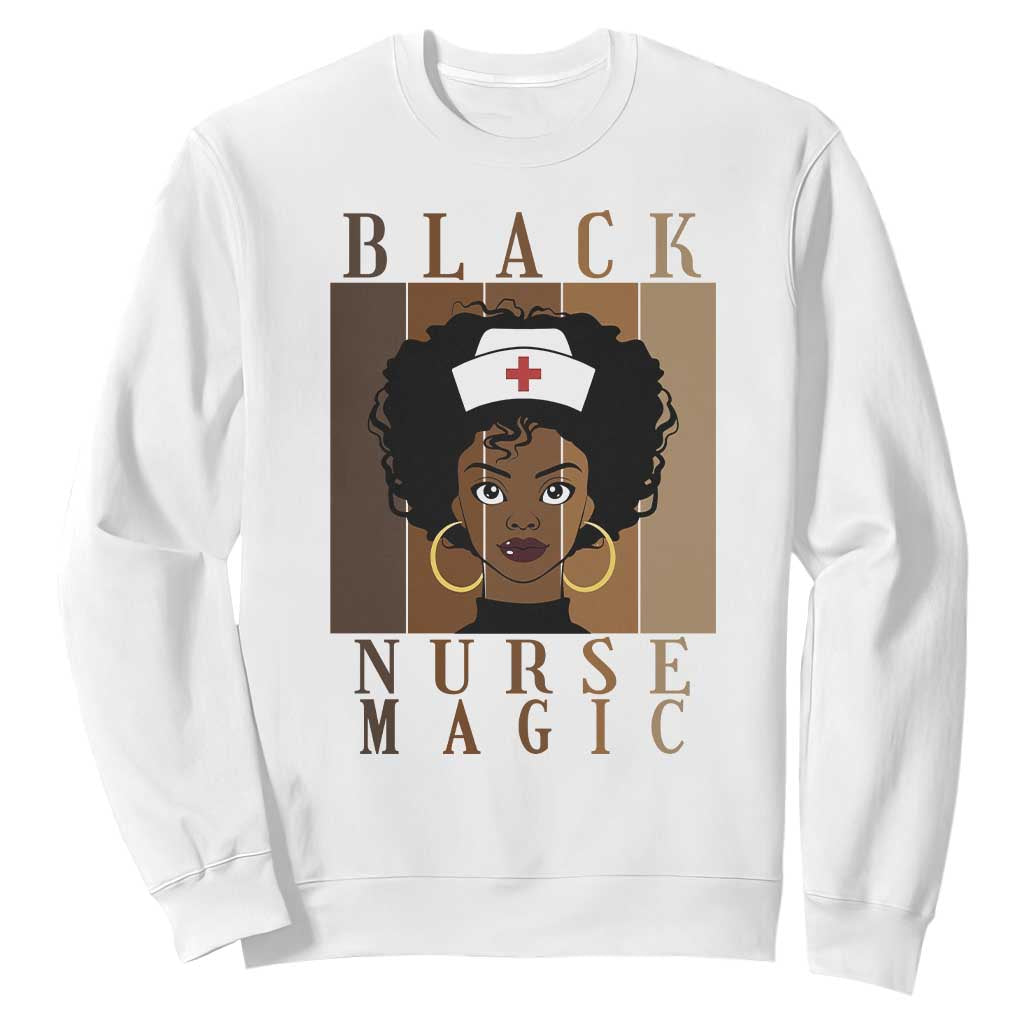 Black Nurse Magic Sweatshirt Black History Month Nurse Gift - African Pride