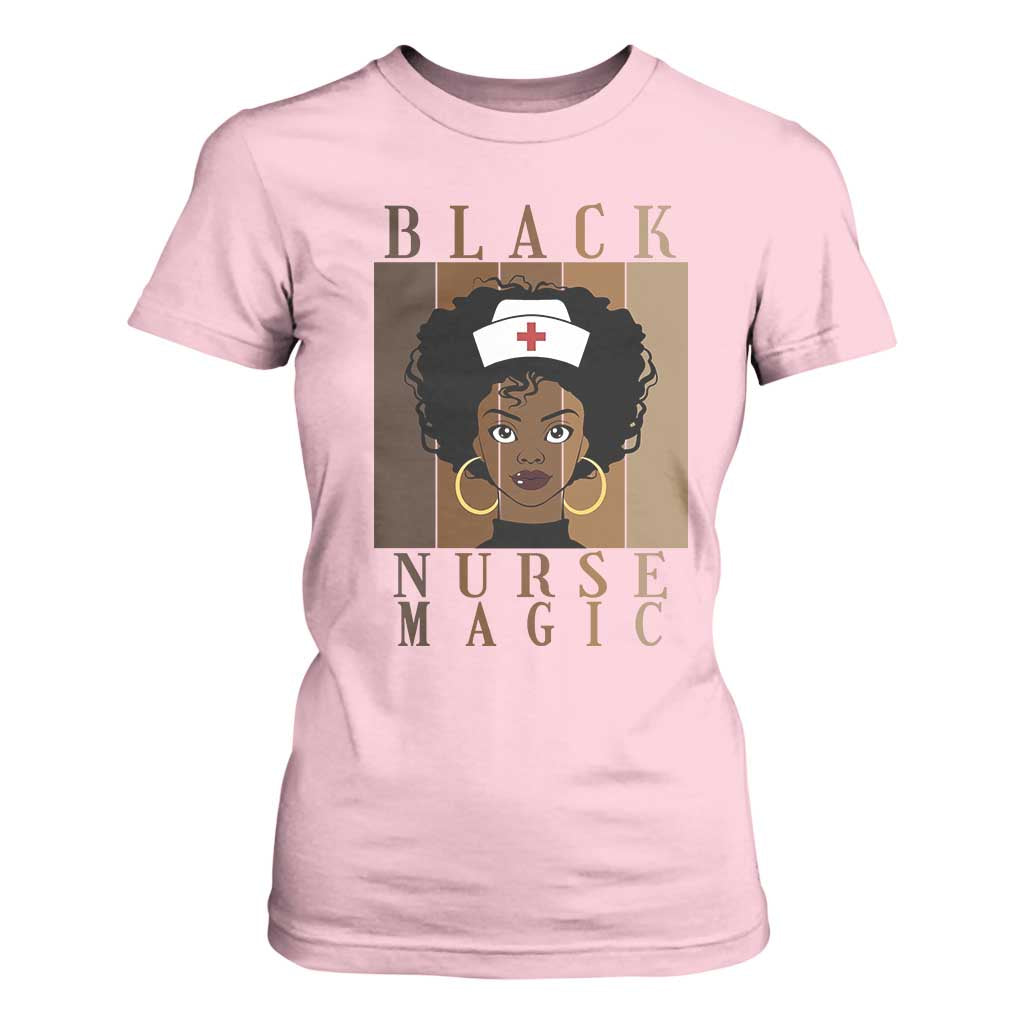 Black Nurse Magic T Shirt For Women Black History Month Nurse Gift - African Pride
