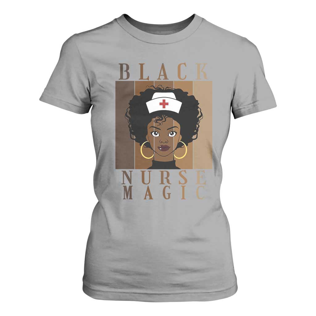 Black Nurse Magic T Shirt For Women Black History Month Nurse Gift - African Pride