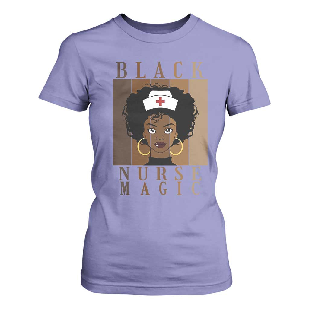 Black Nurse Magic T Shirt For Women Black History Month Nurse Gift - African Pride