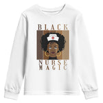 Black Nurse Magic Youth Sweatshirt Black History Month Nurse Gift - African Pride
