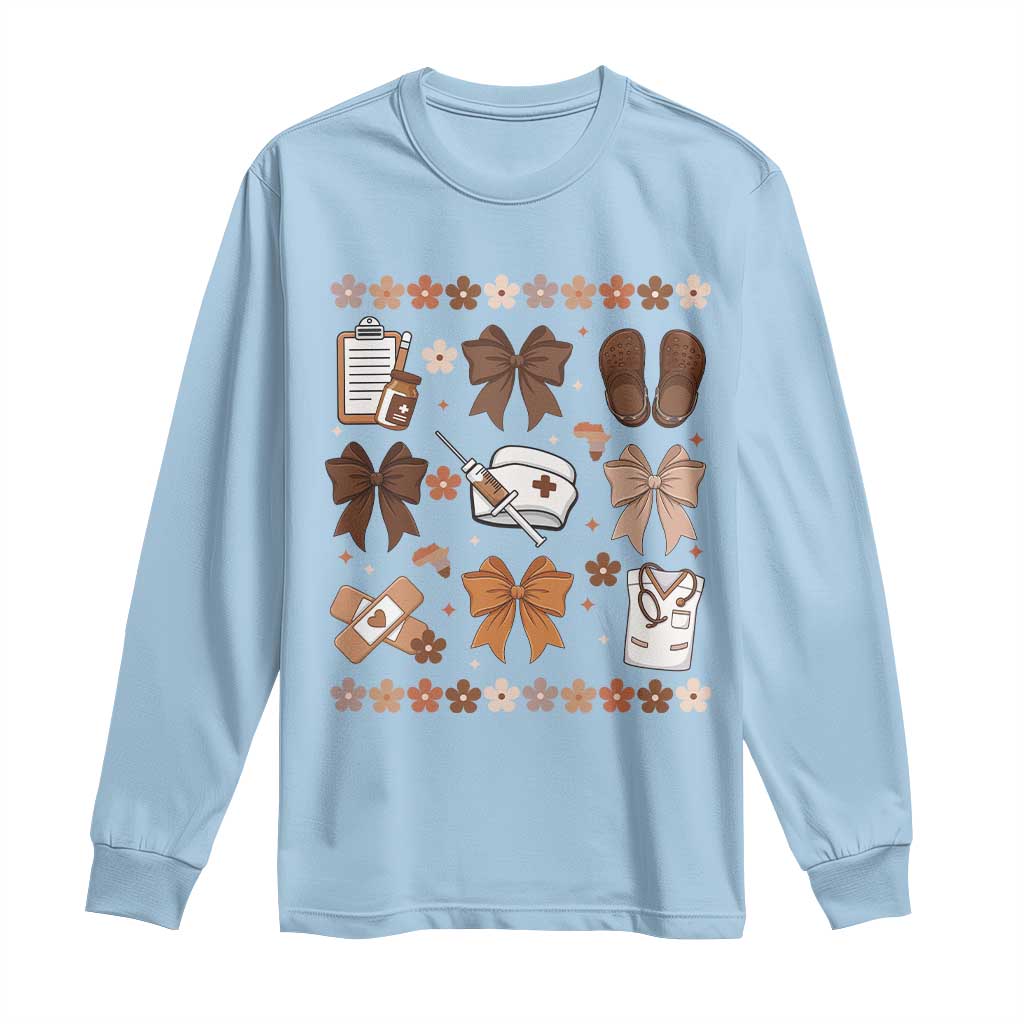Proud Black Nurse Long Sleeve Shirt Gift For African Nurse Black History - African Pride