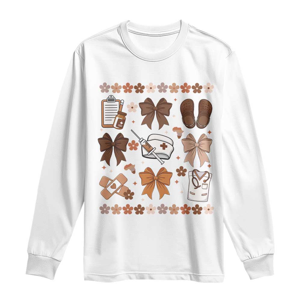 Proud Black Nurse Long Sleeve Shirt Gift For African Nurse Black History - African Pride