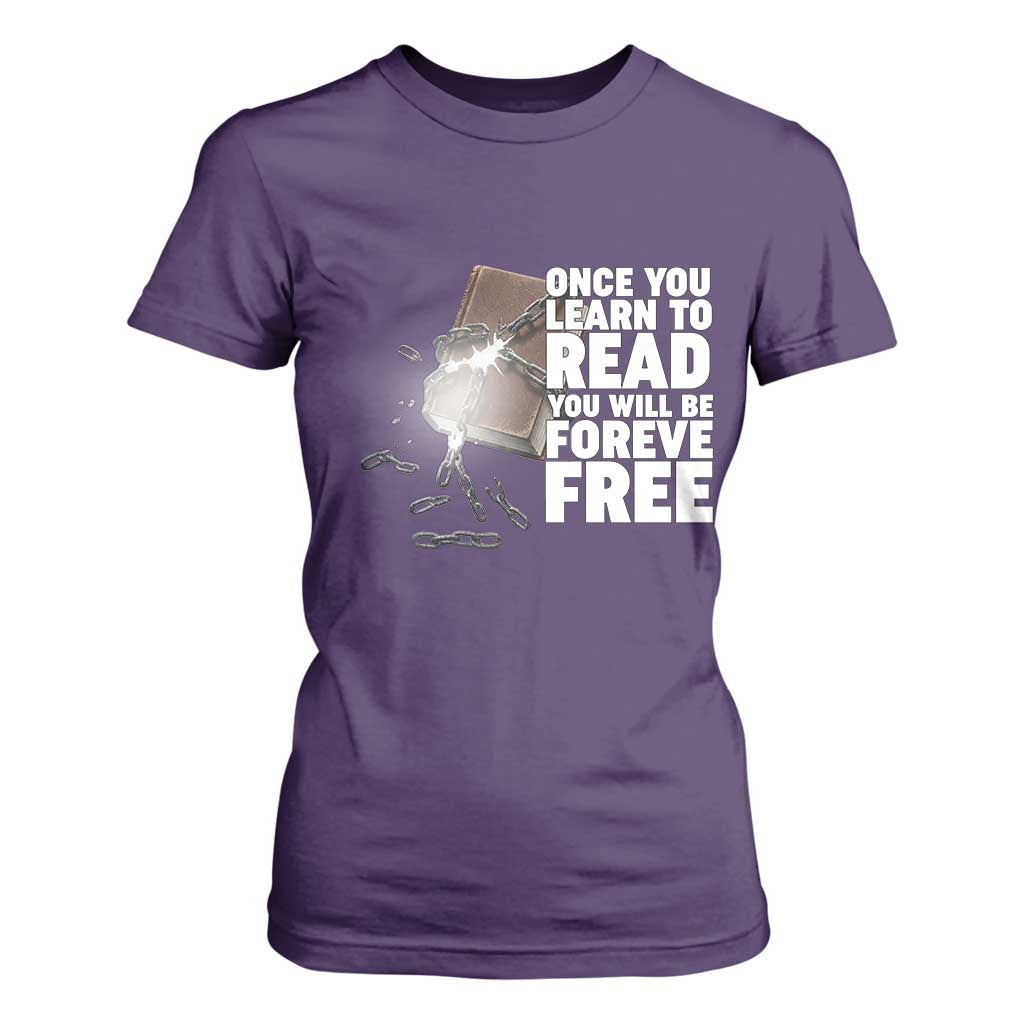 Frederick Douglass Freedom Quote T Shirt For Women Once You Learn To Read - African Pride