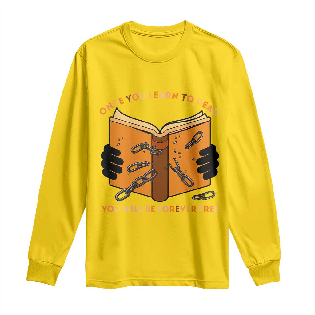 Breaking Every Chain Education Long Sleeve Shirt Frederick Douglass Quote - African Pride
