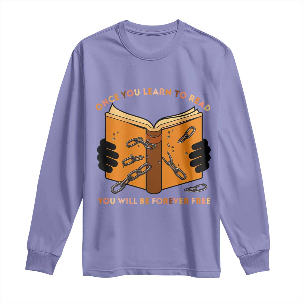 Breaking Every Chain Education Long Sleeve Shirt Frederick Douglass Quote - African Pride