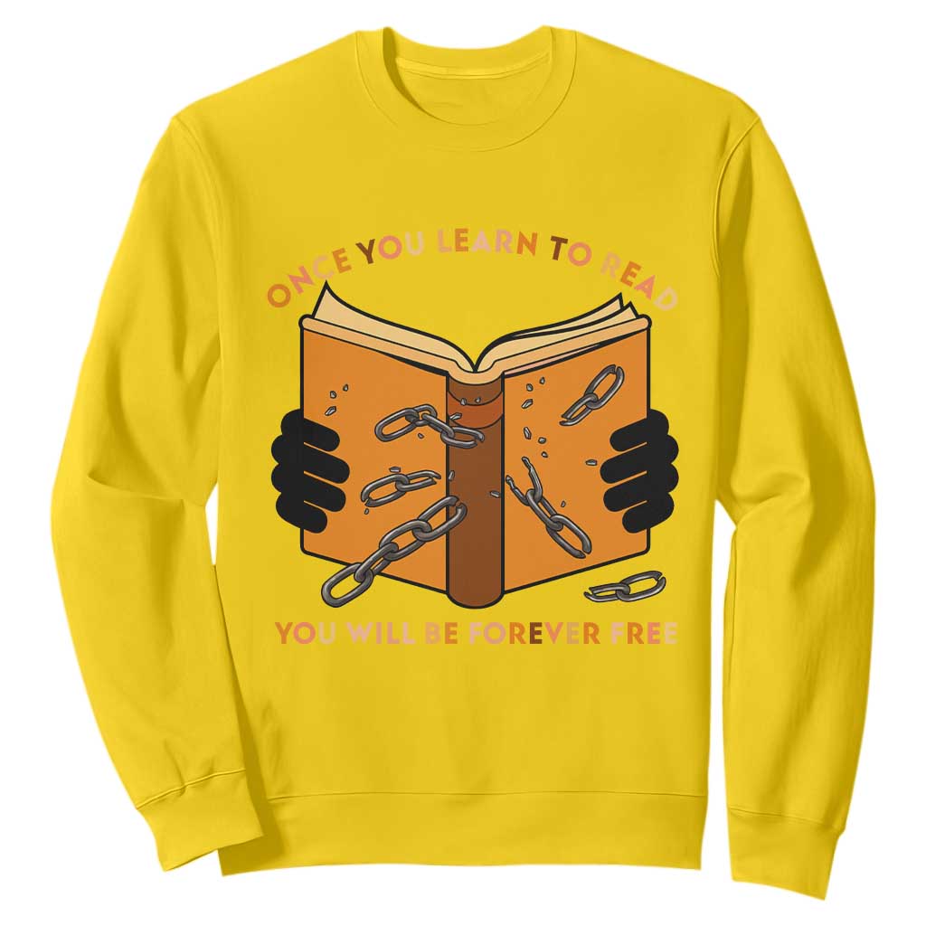Breaking Every Chain Education Sweatshirt Frederick Douglass Quote - African Pride