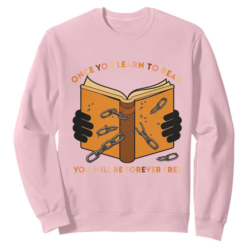 Breaking Every Chain Education Sweatshirt Frederick Douglass Quote - African Pride
