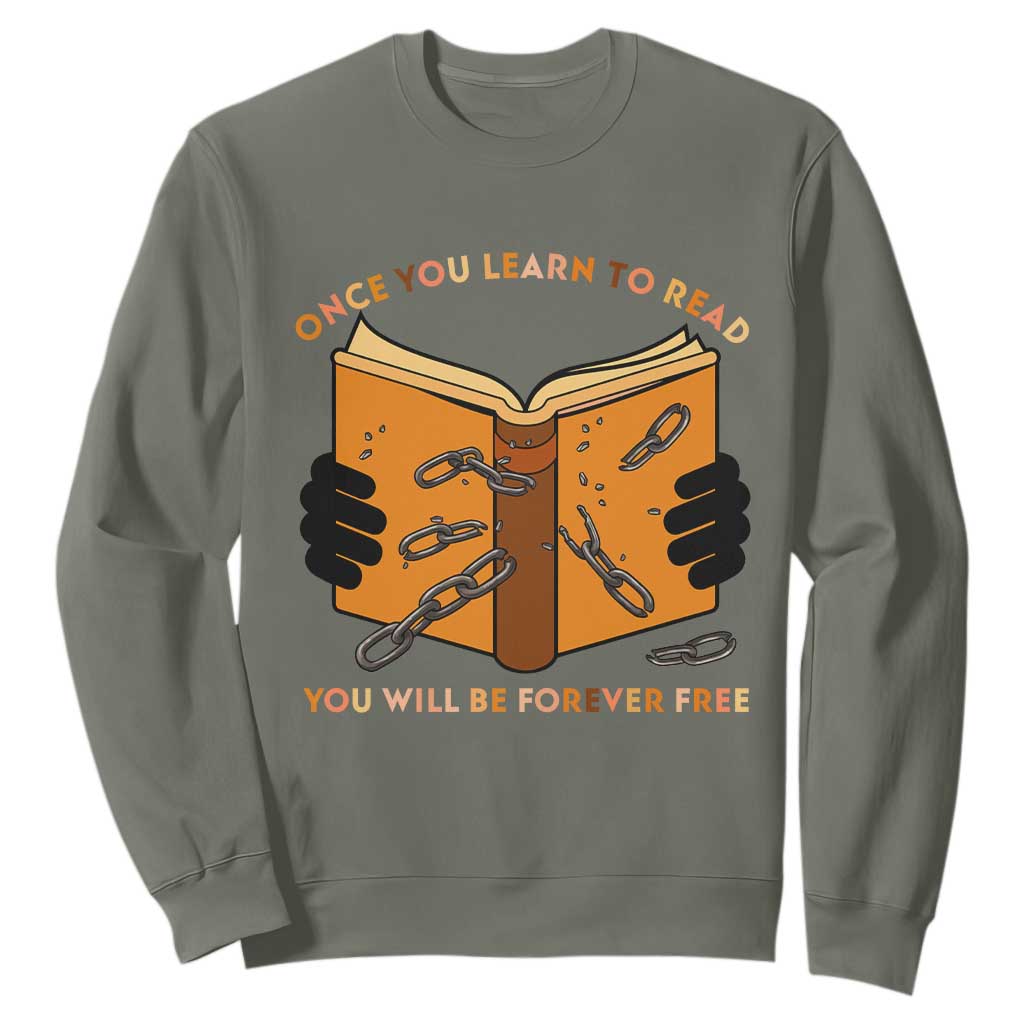 Breaking Every Chain Education Sweatshirt Frederick Douglass Quote - African Pride