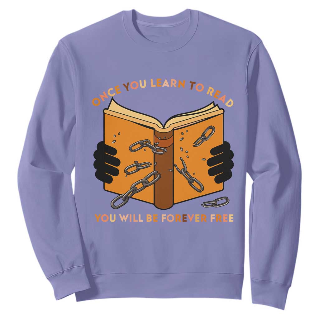 Breaking Every Chain Education Sweatshirt Frederick Douglass Quote - African Pride
