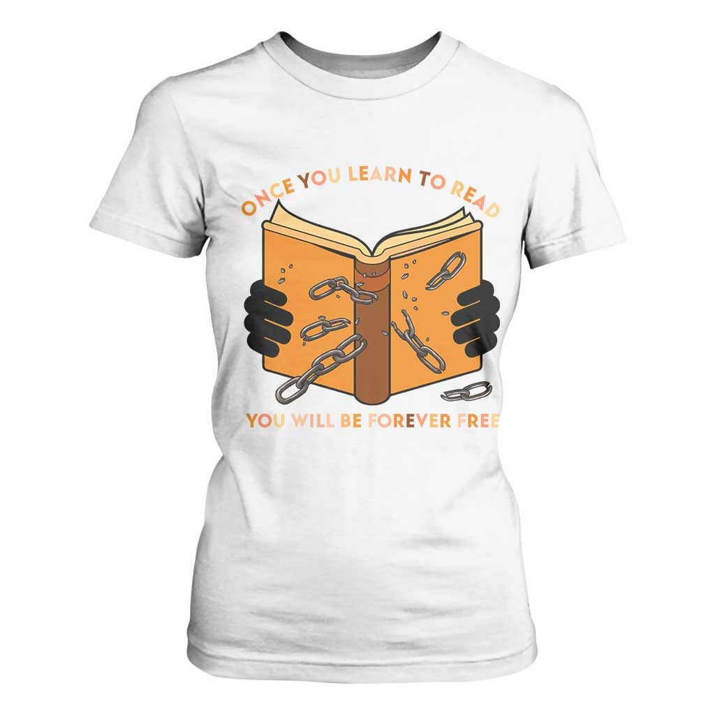 Breaking Every Chain Education T Shirt For Women Frederick Douglass Quote - African Pride