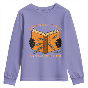 Breaking Every Chain Education Youth Sweatshirt Frederick Douglass Quote - African Pride