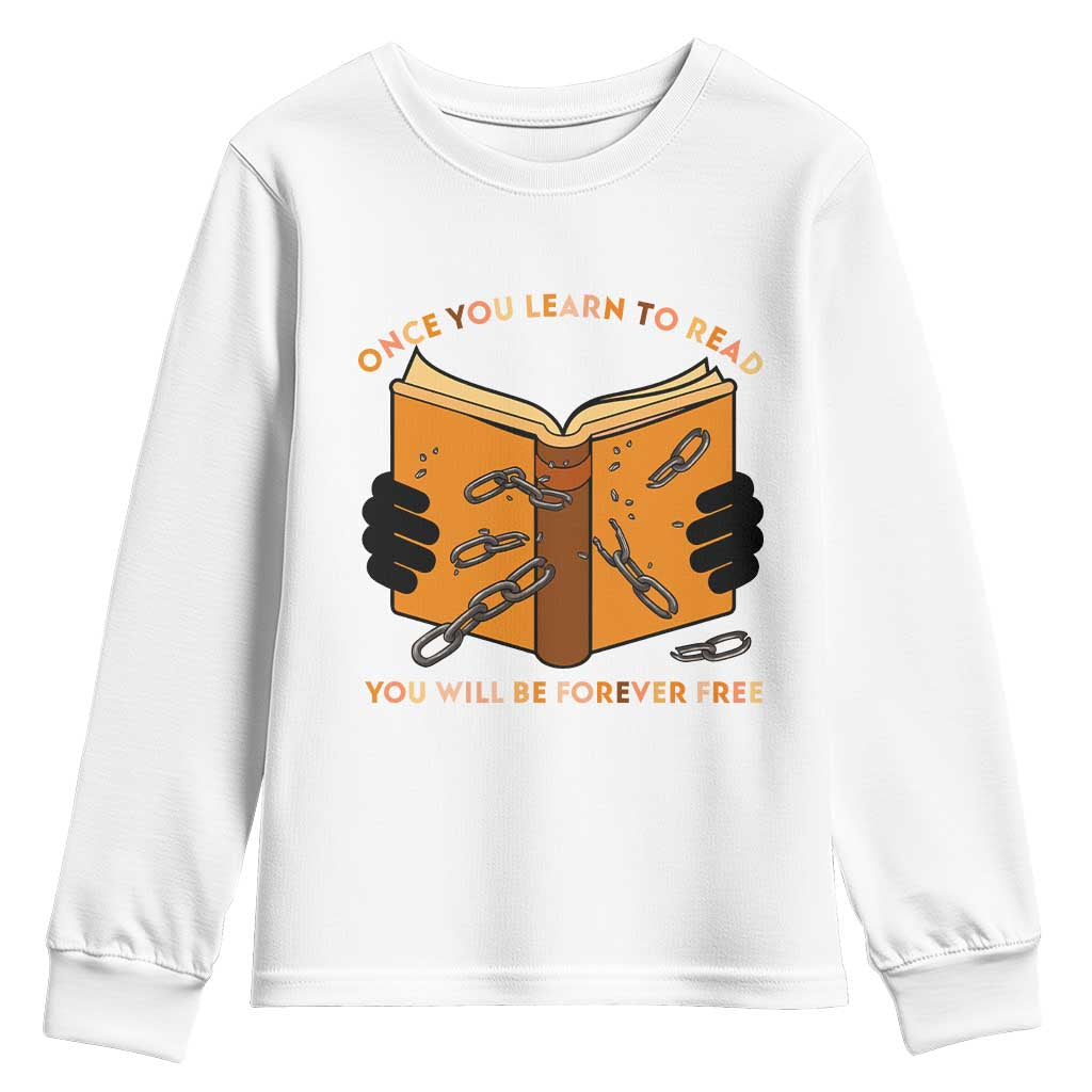Breaking Every Chain Education Youth Sweatshirt Frederick Douglass Quote - African Pride