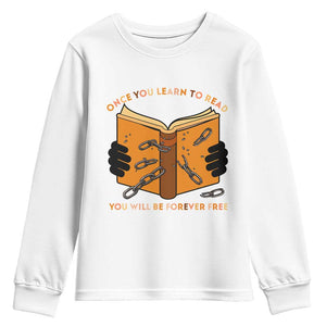 Breaking Every Chain Education Youth Sweatshirt Frederick Douglass Quote - African Pride