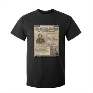 Education Is Freedom Newspaper T Shirt For Kid Frederick Douglass Black History Month Gift - African Pride
