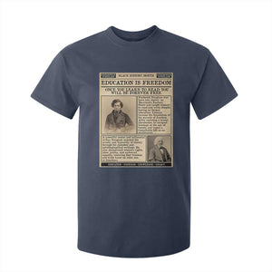 Education Is Freedom Newspaper T Shirt For Kid Frederick Douglass Black History Month Gift - African Pride