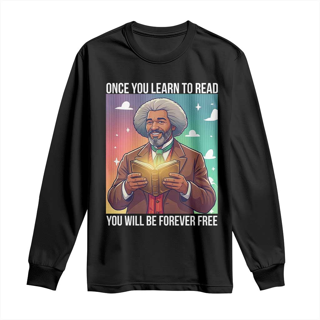 Frederick Douglass Reading And Freedom Long Sleeve Shirt African American Heritage - African Pride