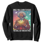 Frederick Douglass Reading And Freedom Sweatshirt African American Heritage - African Pride