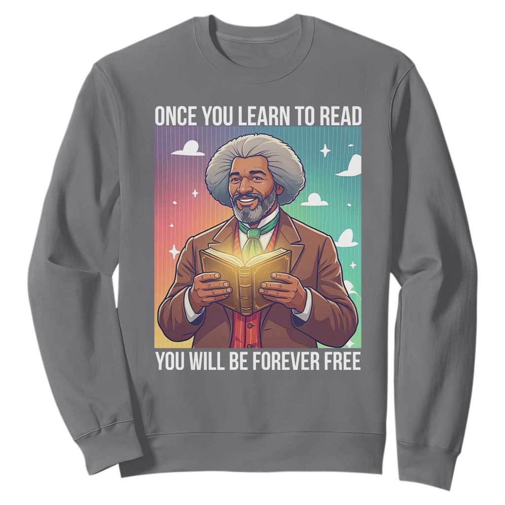 Frederick Douglass Reading And Freedom Sweatshirt African American Heritage - African Pride