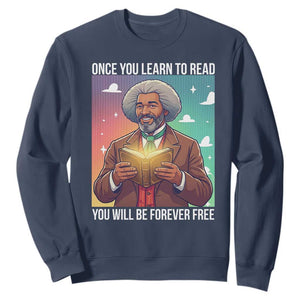 Frederick Douglass Reading And Freedom Sweatshirt African American Heritage - African Pride
